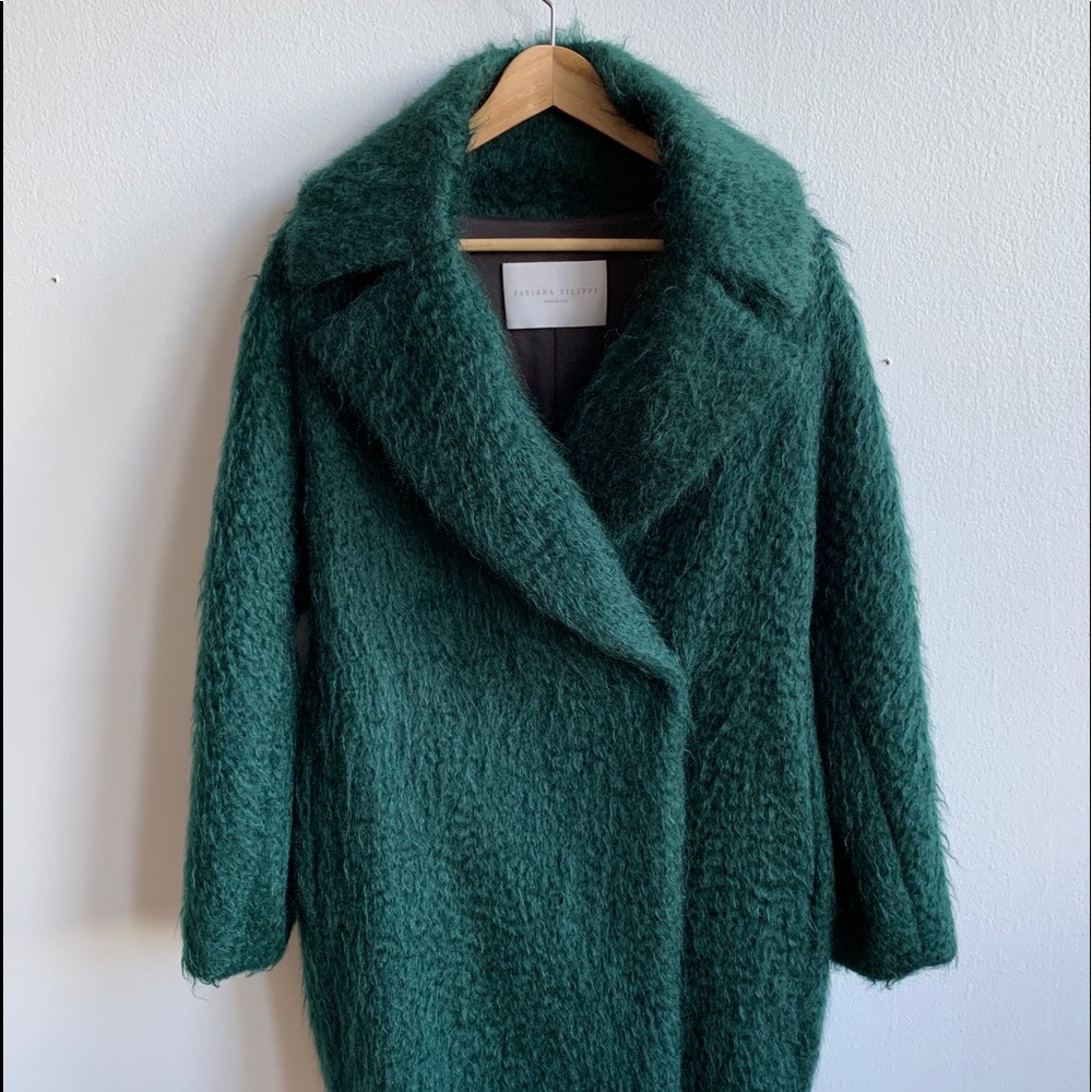Fabiana Filipppi green mohair coat